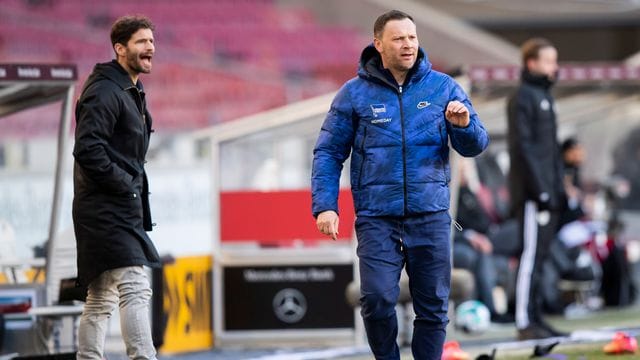 Hertha BSC setzt weiter auf Trainer Pal Dardai (r), Sportdirektor Arne Friedrich soll auch bleiben. Hertha BSC setzt weiter auf Trainer Pal Dardai (r), Sportdirektor Arne Friedrich soll auch bleiben.