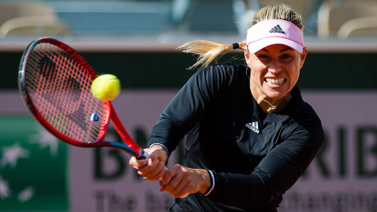 Angelique Kerber beim Training in Paris: Die ehemalige Wimbledon-Siegerin ist weiter außer Form.