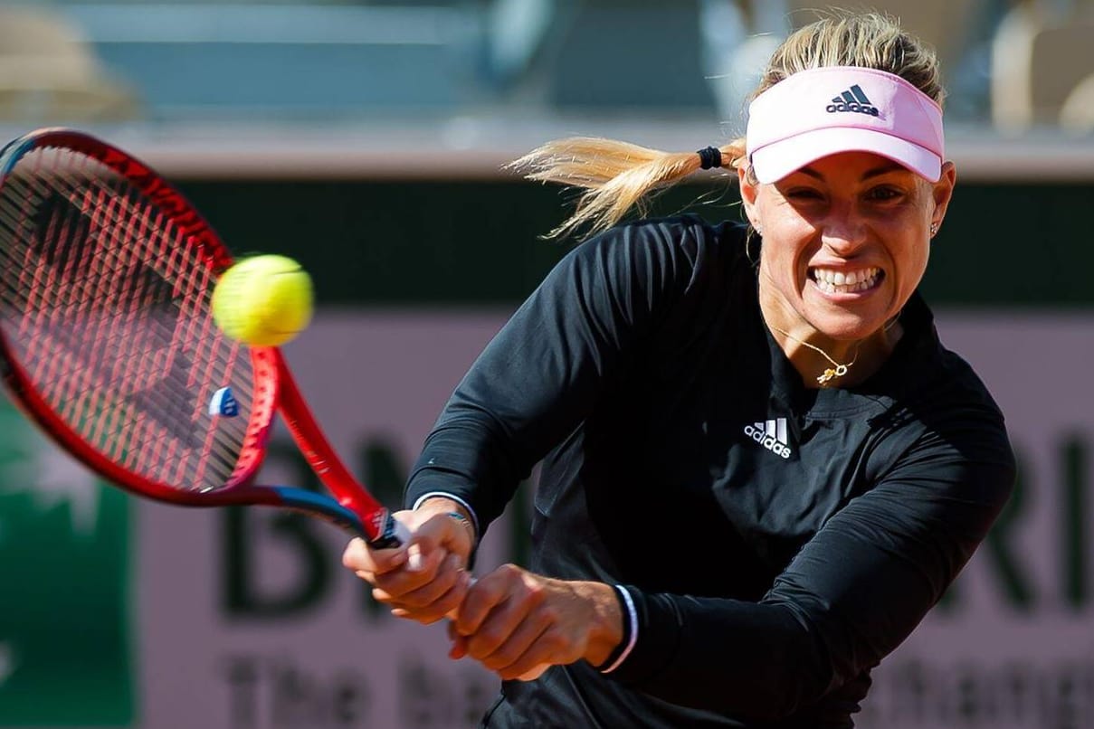 Angelique Kerber beim Training in Paris: Die ehemalige Wimbledon-Siegerin ist weiter außer Form.