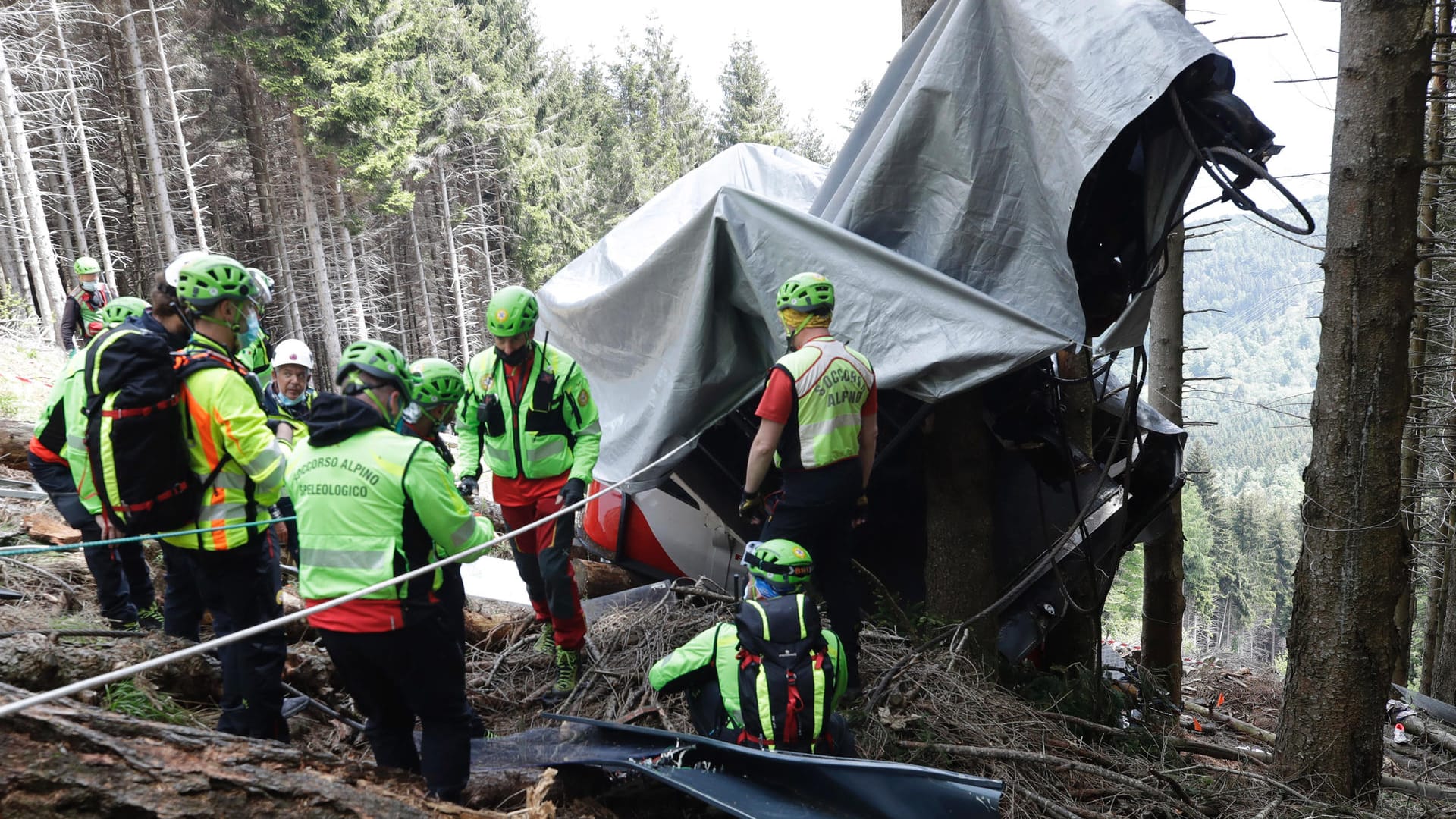 Unfallstelle in Norditalien: Ein fünfjähriger Junge überlebte das Unglück.