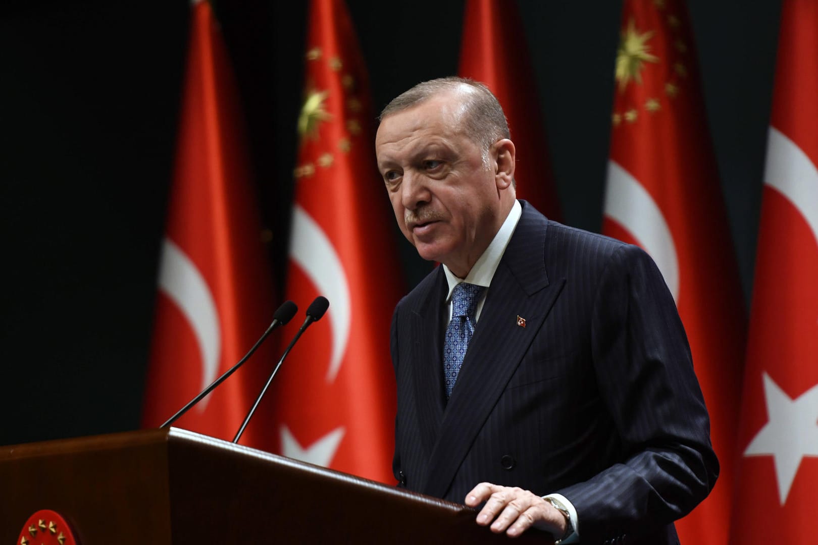 Präsident Recep Tayyip Erdoğan: Seit dem Umsturzversuch im Juli 2016 wurden in der Türkei Zehntausende Menschen verhaftet.