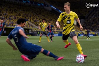 Szene aus dem Spiel Fifa 21: Ein Patent könnte den neuen Namen der Spielreihe verraten.