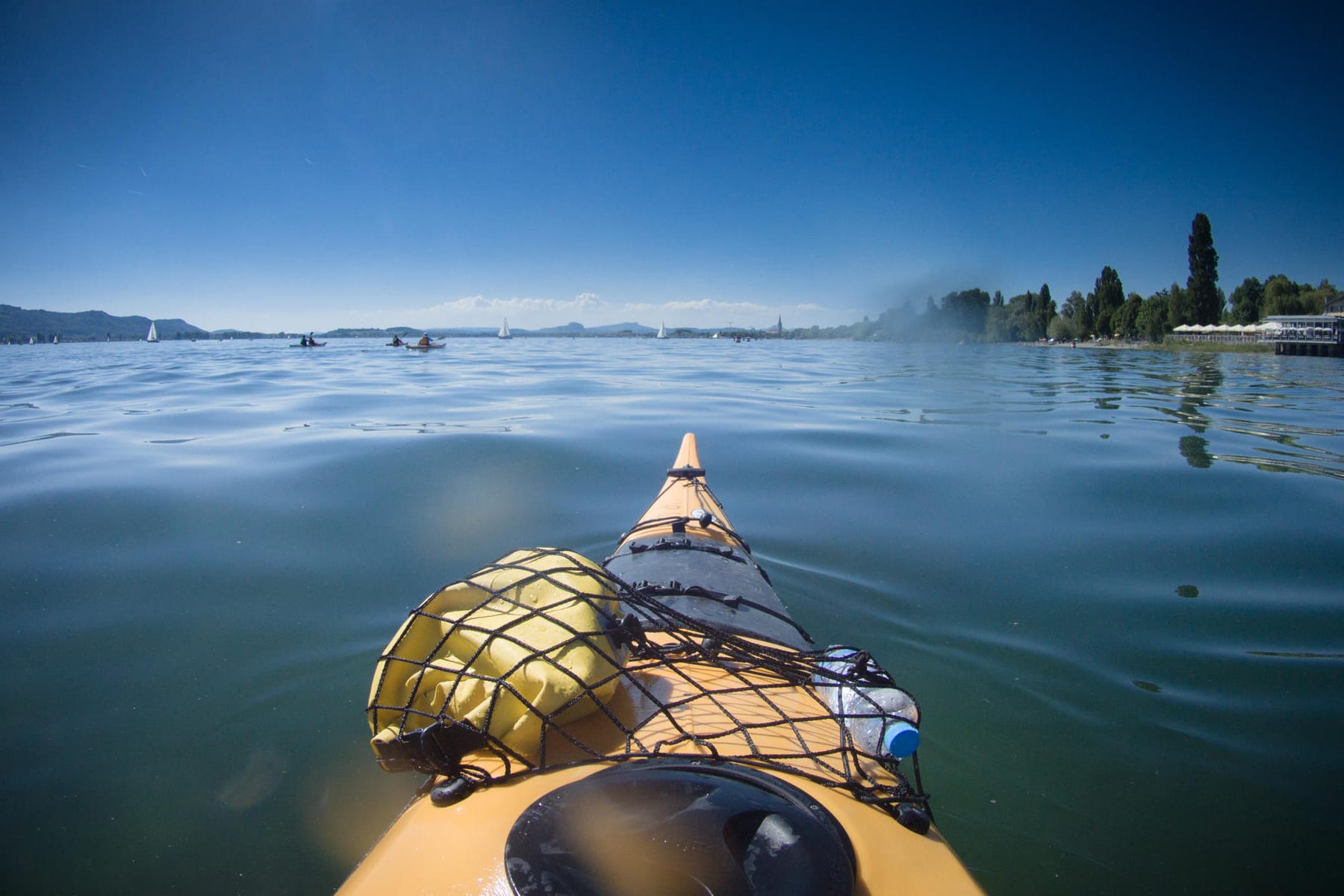 Bodensee: Das ruhige Gewässer eignet sich ideal für eine Tour mit dem Kajak.