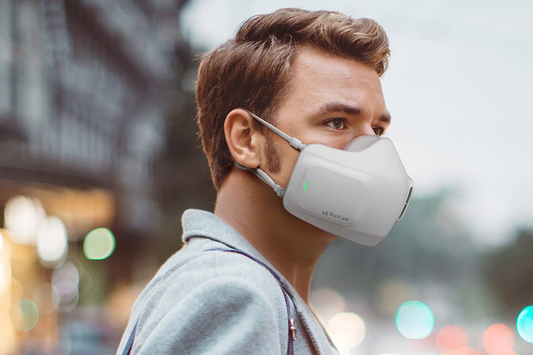 LGs Puricare tragbarer Luftreiniger: Das Gerät wird per Batterie betrieben.