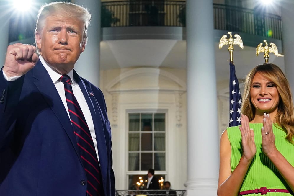Donald und Melania Trump am Weißen Haus: Die Show kann funktionieren.