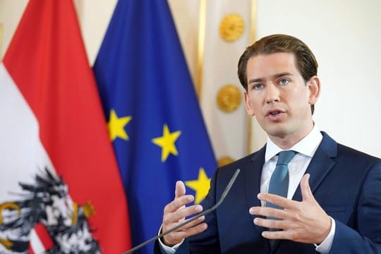 Österreichs Kanzler Sebastian Kurz (ÖVP) spricht bei einer Erklärung zum Thema "Aktuelle Lage und Ausblick auf den Herbst" im Bundeskanzleramt.