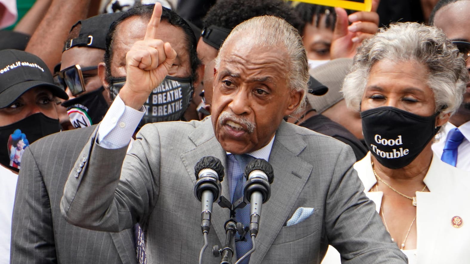 Auch Pfarrer und Bürgerrechtler Al Sharpton sprach zu den Demonstranten.