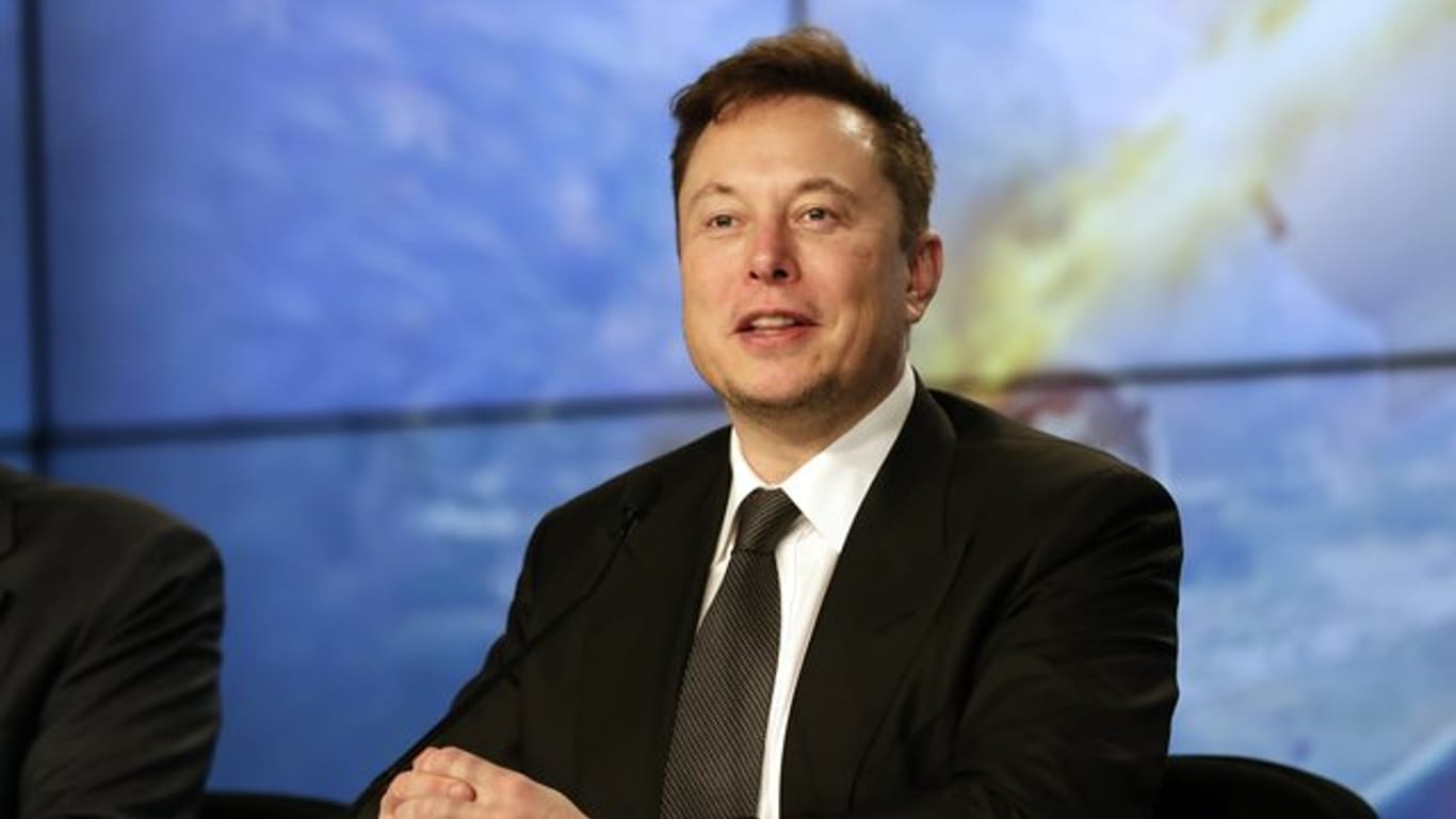 Elon Musk Mitte Januar während einer Pressekonferenz in Cape Canaveral.