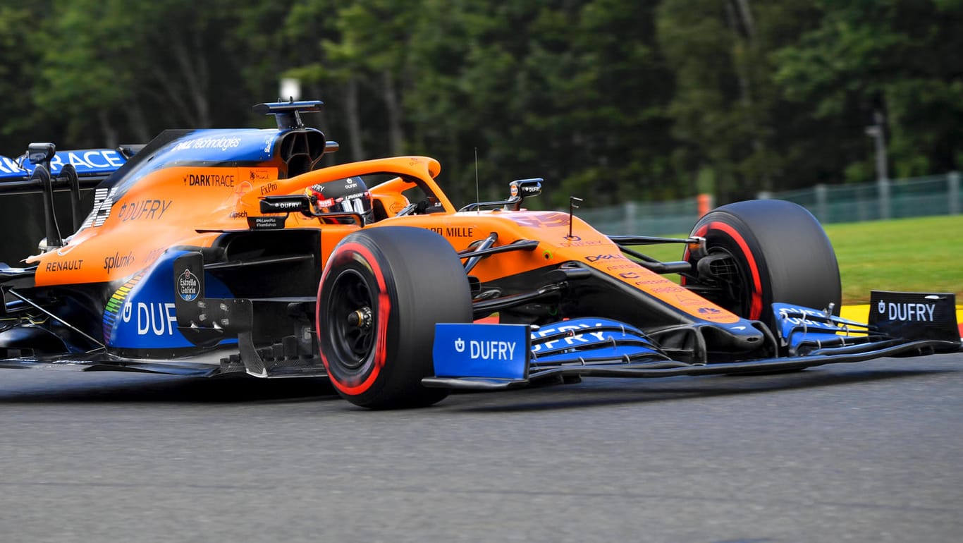 Kein Glück in Spa: McLaren-Pilot Carlos Sainz musste sein Auto noch vor dem Start abstellen.