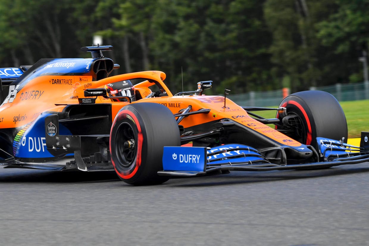 Kein Glück in Spa: McLaren-Pilot Carlos Sainz musste sein Auto noch vor dem Start abstellen.