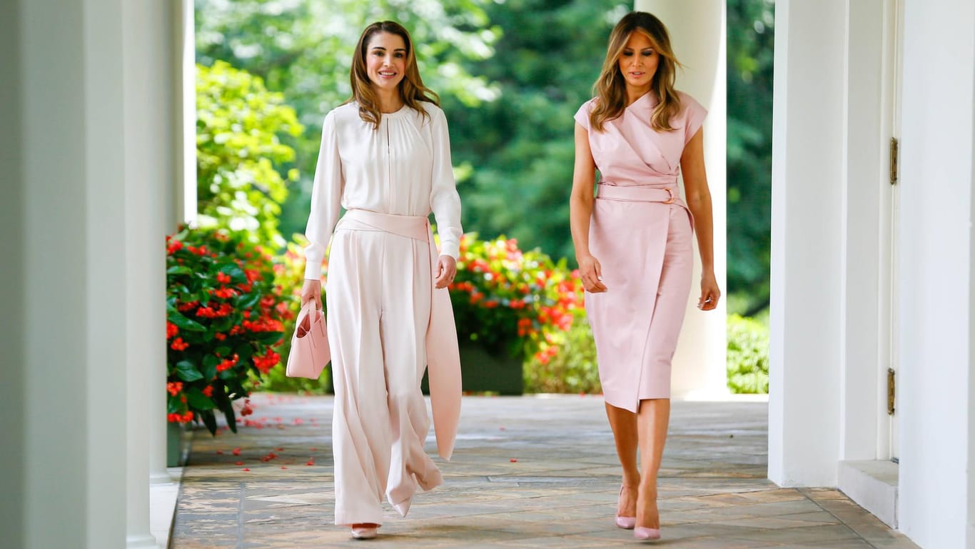 Juni 2018: Melania Trump und Königin Rania im Weißen Haus in Washington.