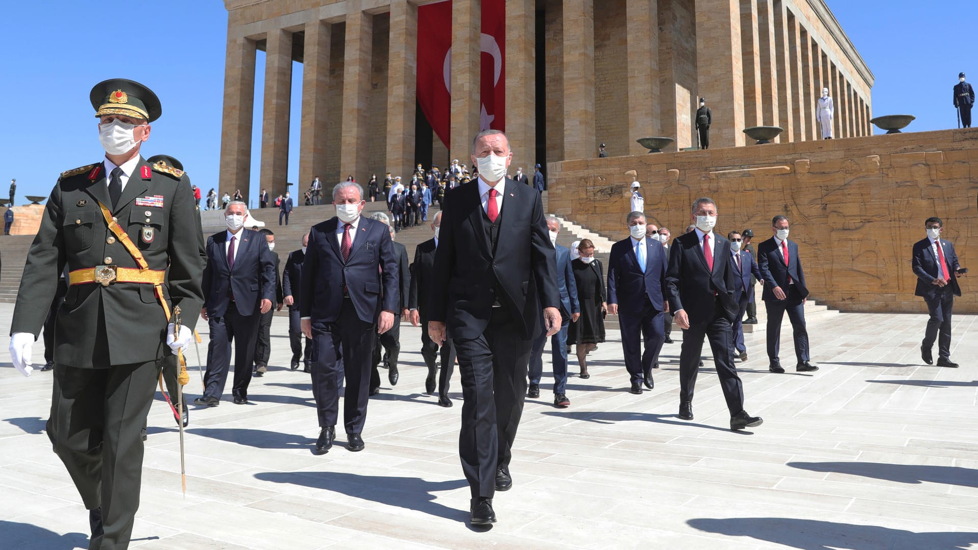 Demonstriert seine Machtansprüche in der Region: Der türkische Präsident Erdogan, hier vor dem Mausoleum von Staatsgründer Mustafa Kemal Atatürk in Ankara.