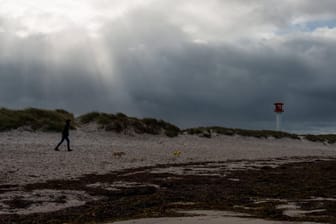 Kieler Bucht, Deutschland, 30. Sept. 2019 - Sturmtief Mortimer, der erste Herbssturm in Schleswig-Holstein an der Ostsee