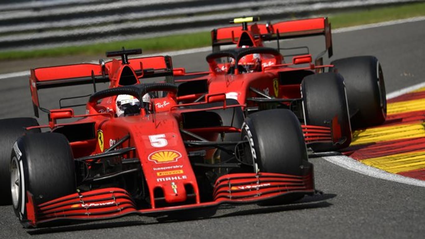 Mit Ferrari in dieser Saison meist hinterher: Sebastian Vettel (vorne) und Charles Leclerc.