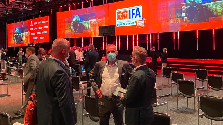 Elektronikmesse IFA in Berlin: Besucher müssen in diesem Jahr Schutzmasken tragen.