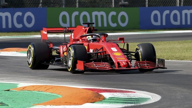 Sebastian Vettel fuhr im Training in Monza nur hinterher.