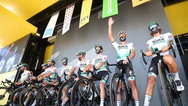 Bisher waren alle Corona-Tests beim Team Bora-hansgrohe negativ.