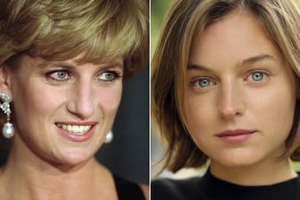 Lady Diana (l)und die Schauspielerin Emma Corrin (r).