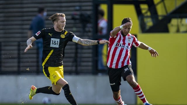 Feierte ein gelungenes Comeback: BVB-Kapitän Marco Reus (l).