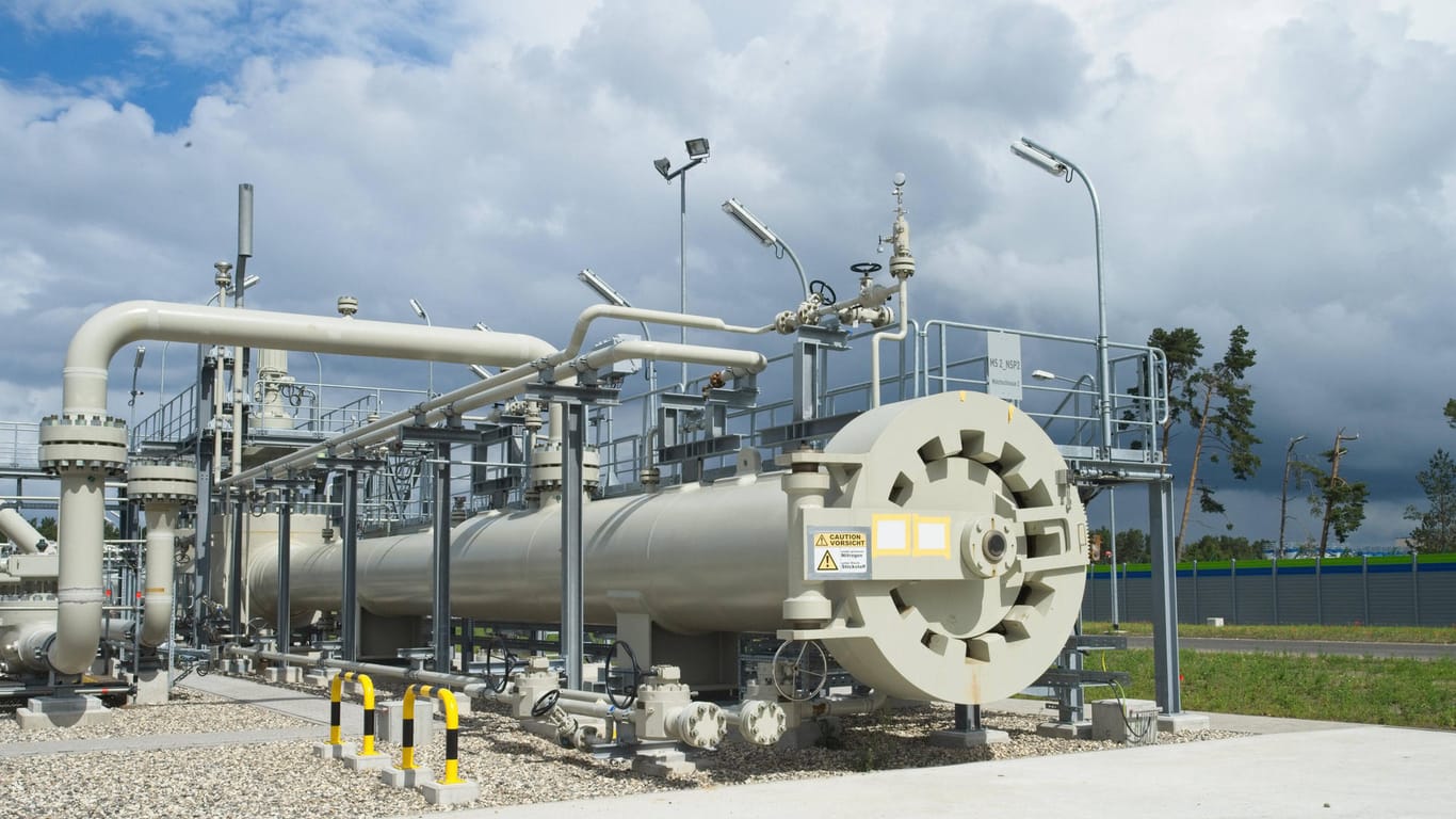 Lubmin: Die Anlandestation für die Nord Stream 2-Pipeline auf dem Gelände des Lubminer Energie- und Technologiestandortes westlich des Industriehafens ist seit Ende 2019 betriebsbereit.