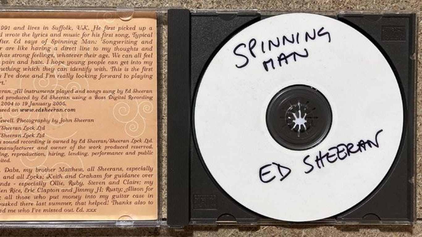 Ed Sheerans erste Demo-CD namens "Spinning Man".