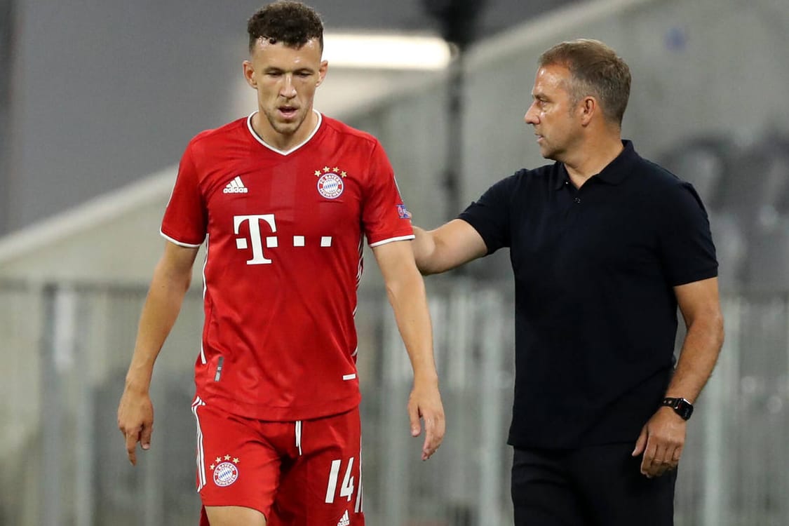 Perisic (l.) im Champions-League-Spiel gegen Chelsea: Bayern-Trainer Flick (r.) konnte sich auf den Kroaten verlassen.