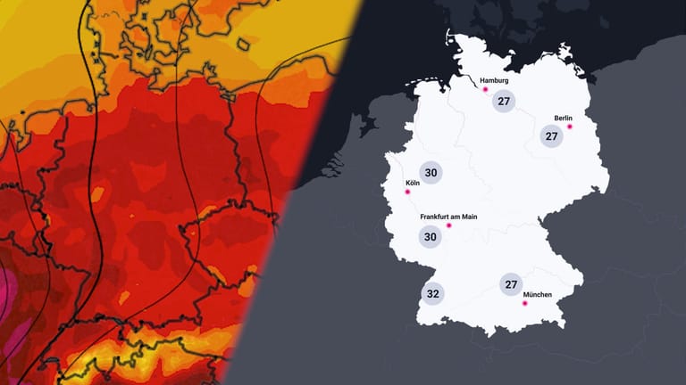 Satellitenbilder zeigen: Ab dem Wochenende kommt die Sommerhitze zurück nach Deutschland.