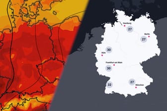 Satellitenbilder zeigen: Ab dem Wochenende kommt die Sommerhitze zurück nach Deutschland.