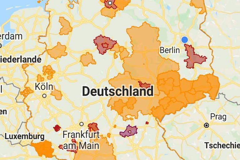 Screenshot aus der Nina Warnapp: Der bundesweite Probealarm sollte auch auf den Smartphones ankommen.