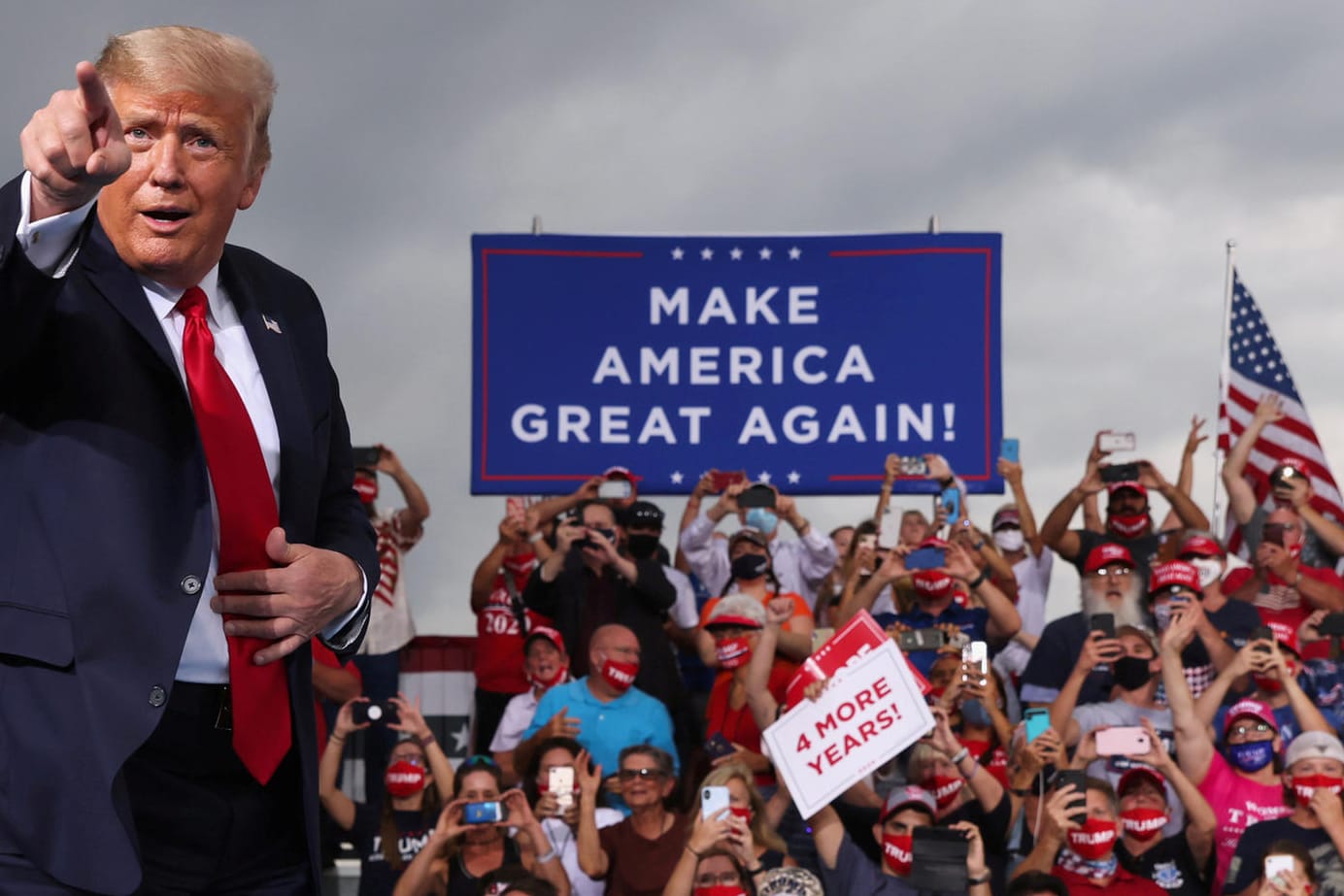 Donald Trump bei Auftritt in North Carolina: Wahlkampf, als ob es das Virus nicht gäbe.