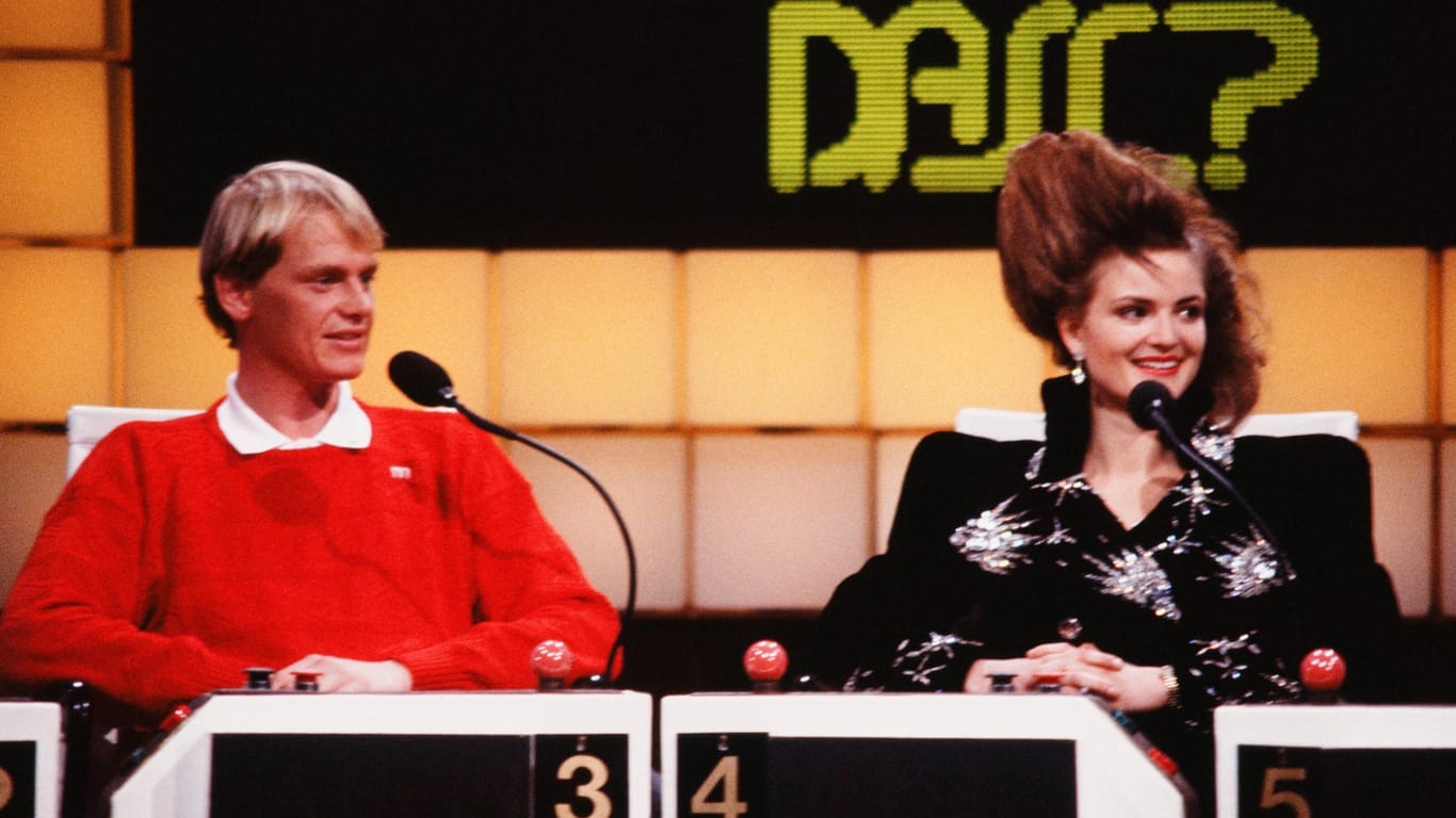 Gloria Prinzessin von Thurn und Taxis bei "Wetten, dass..?" im Jahr 1986: Die deutsche Unternehmerin und Managerin mit der Frisur von Gerhard Meir