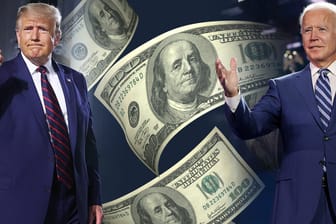 Trump, Biden und das Geld: In die US-Wahlen fließen Millionen Dollar aus undurchsichtige Quellen.