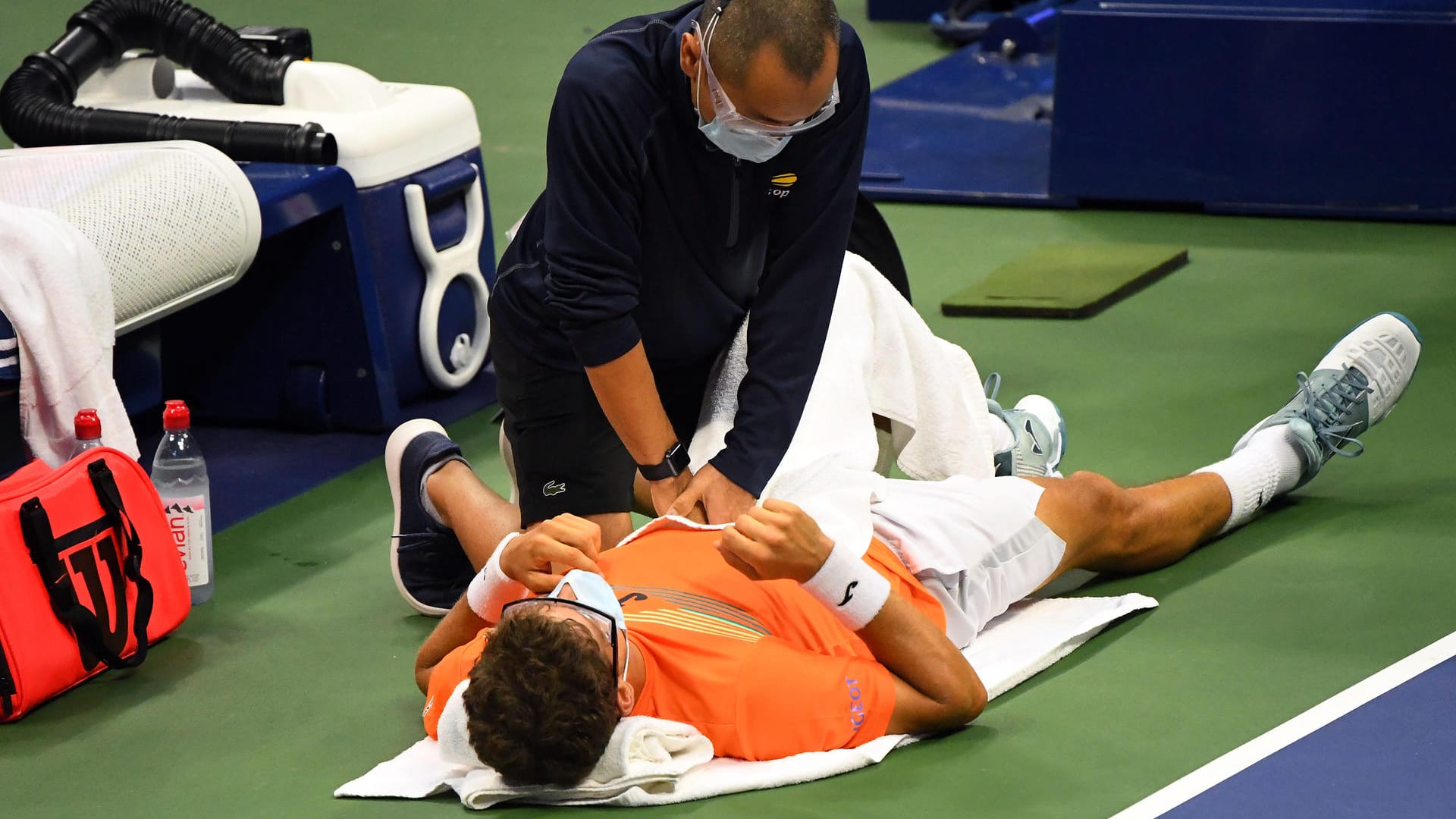 Behandlungspause: Pablo Carreno Busta musste sich im Match behandeln lassen.