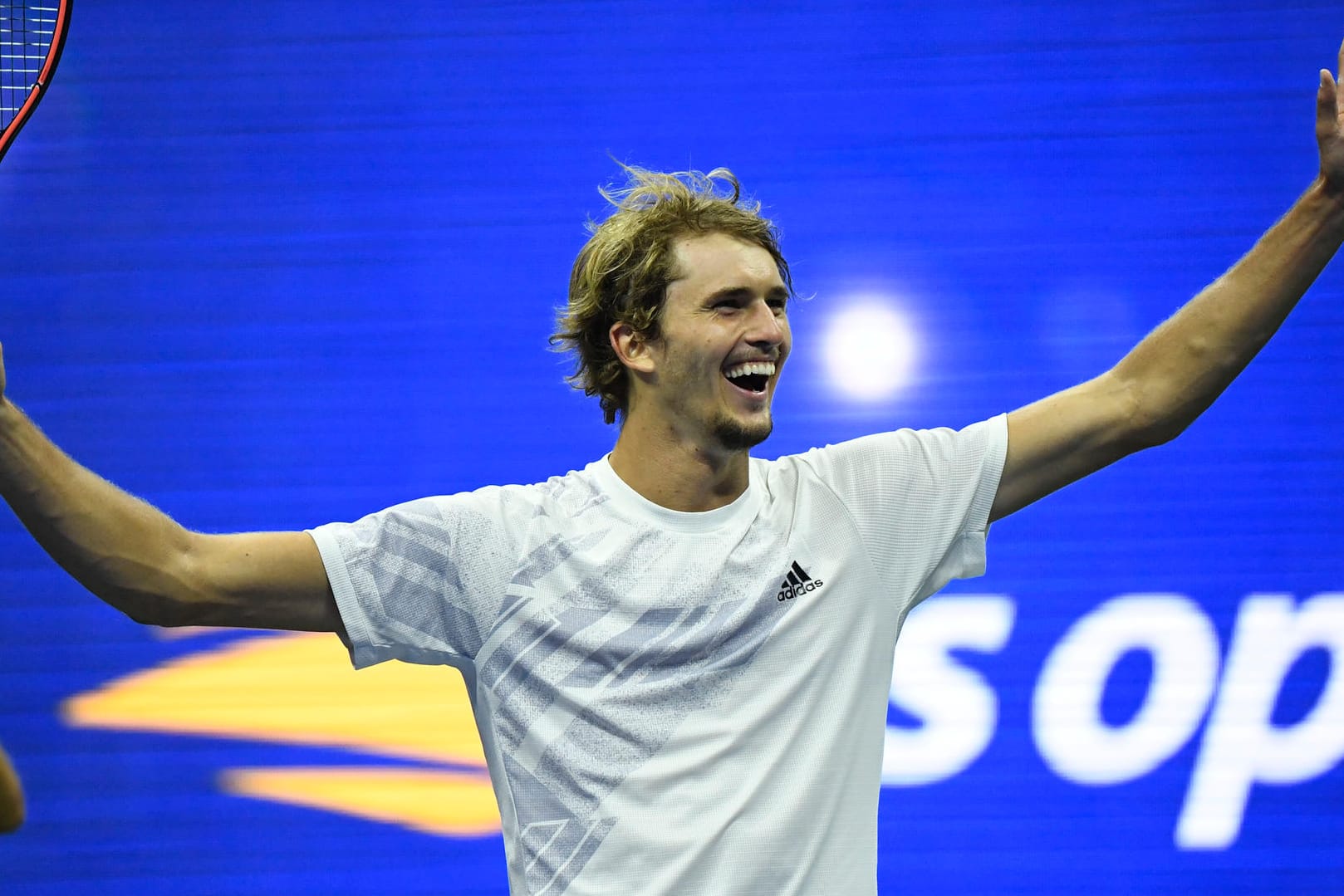 Überglücklich: Alexander Zverev nach seinem Sieg im Halbfinale der US Open.