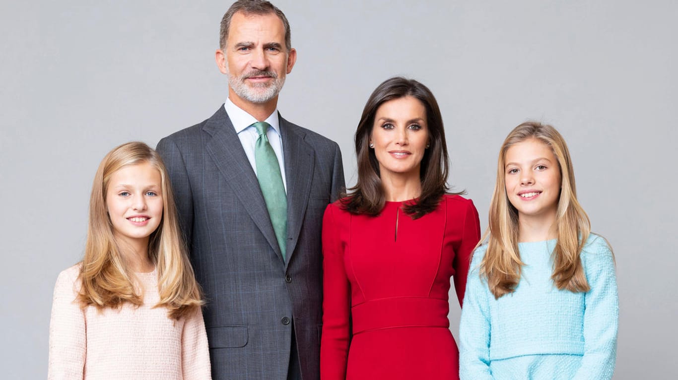 Die spanischen Royals (v.l.): Prinzessin Leonor, König Felipe VI., Königin Letizia und Prinsessin Sofia.