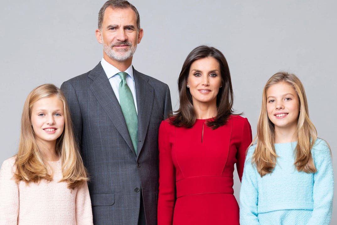 Die spanischen Royals (v.l.): Prinzessin Leonor, König Felipe VI., Königin Letizia und Prinsessin Sofia.