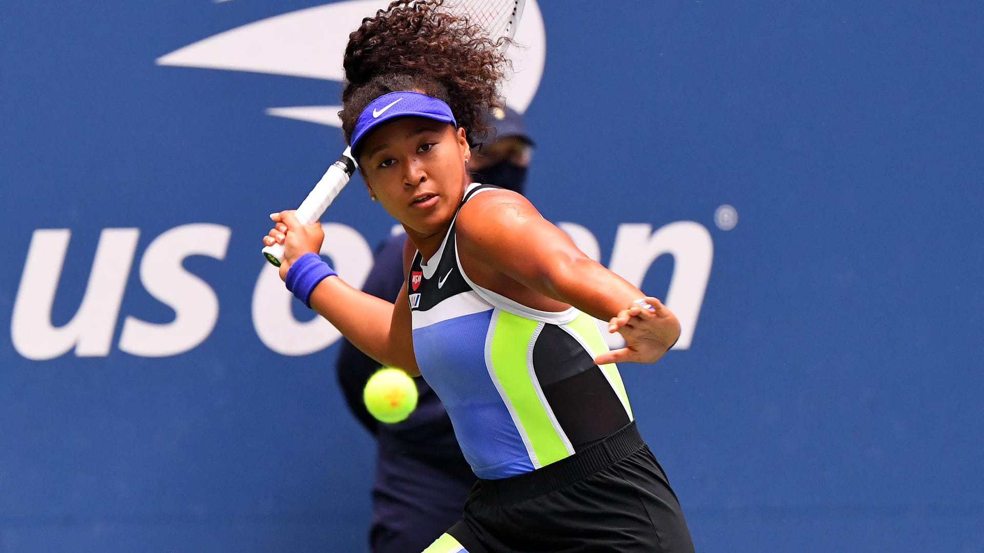 Naomi Osaka im Match gegen Viktoria Azarenka.