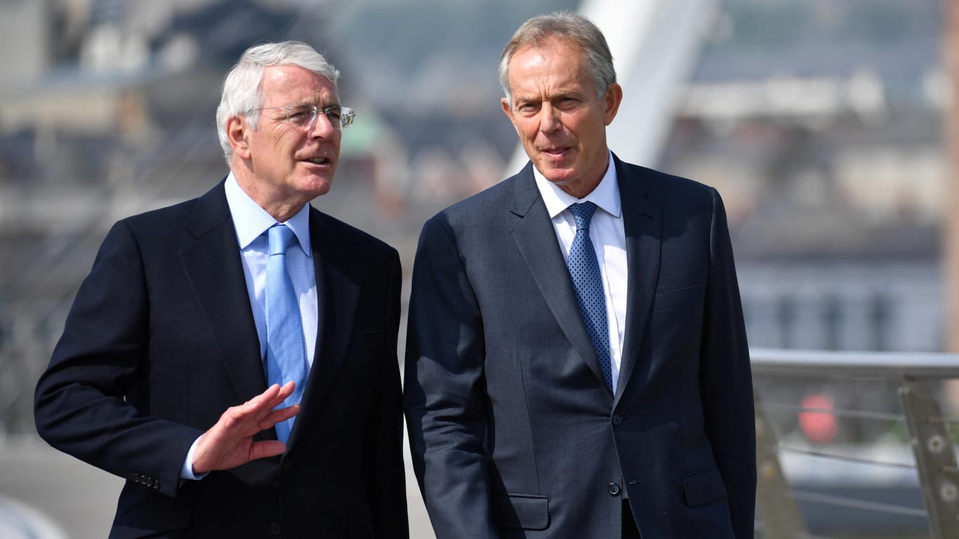 John Major und Tony Blair: Die beiden ehemaligen britischen Premiers verurteilen die Politik ihres Nachfolgers Boris Johnson deutlich.
