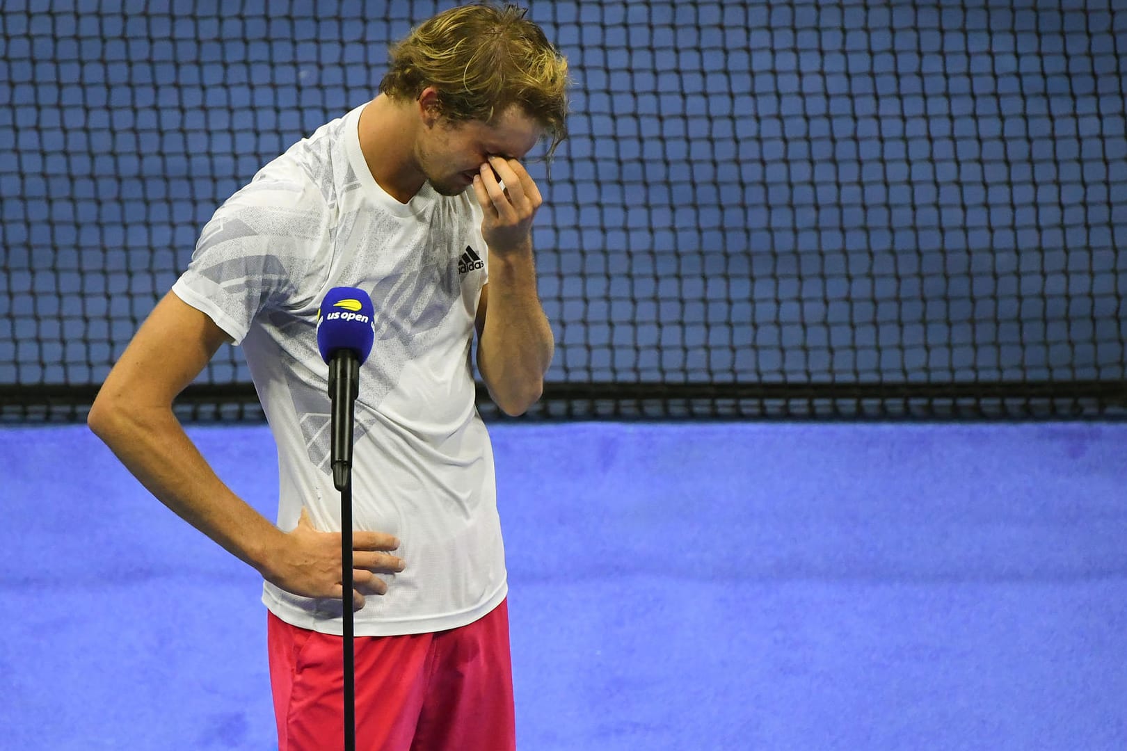 Sichtlich bewegt: Alexander Zverev nach dem Finale der US Open.