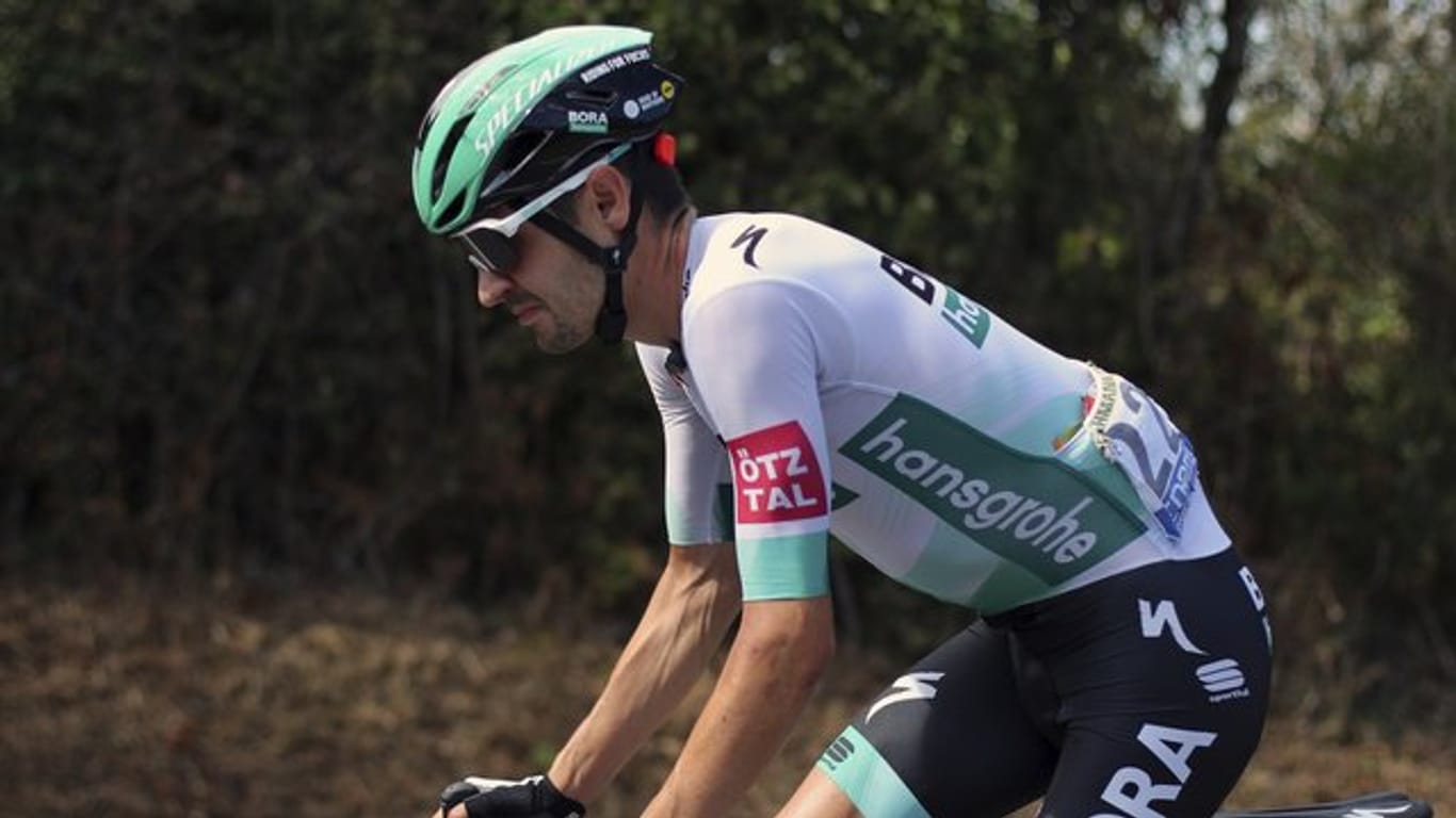 Geht angeschlagen in die letzte Woche der Tour de France: Emanuel Buchmann von Bora–hansgrohe in Aktion.