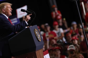 Rede vor seinen Anhängern: US-Präsident Trump bei der Massenveranstaltung in Nevada.