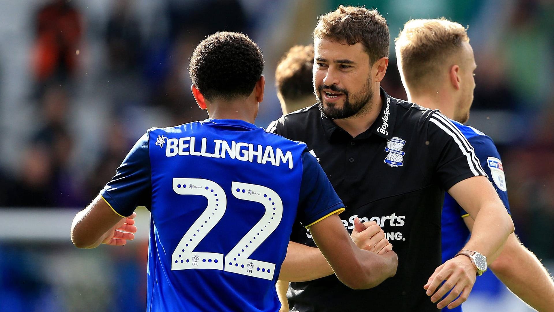 Birmingham City: Jude Bellingham mit seinem damaligen Trainer Pep Clotet.
