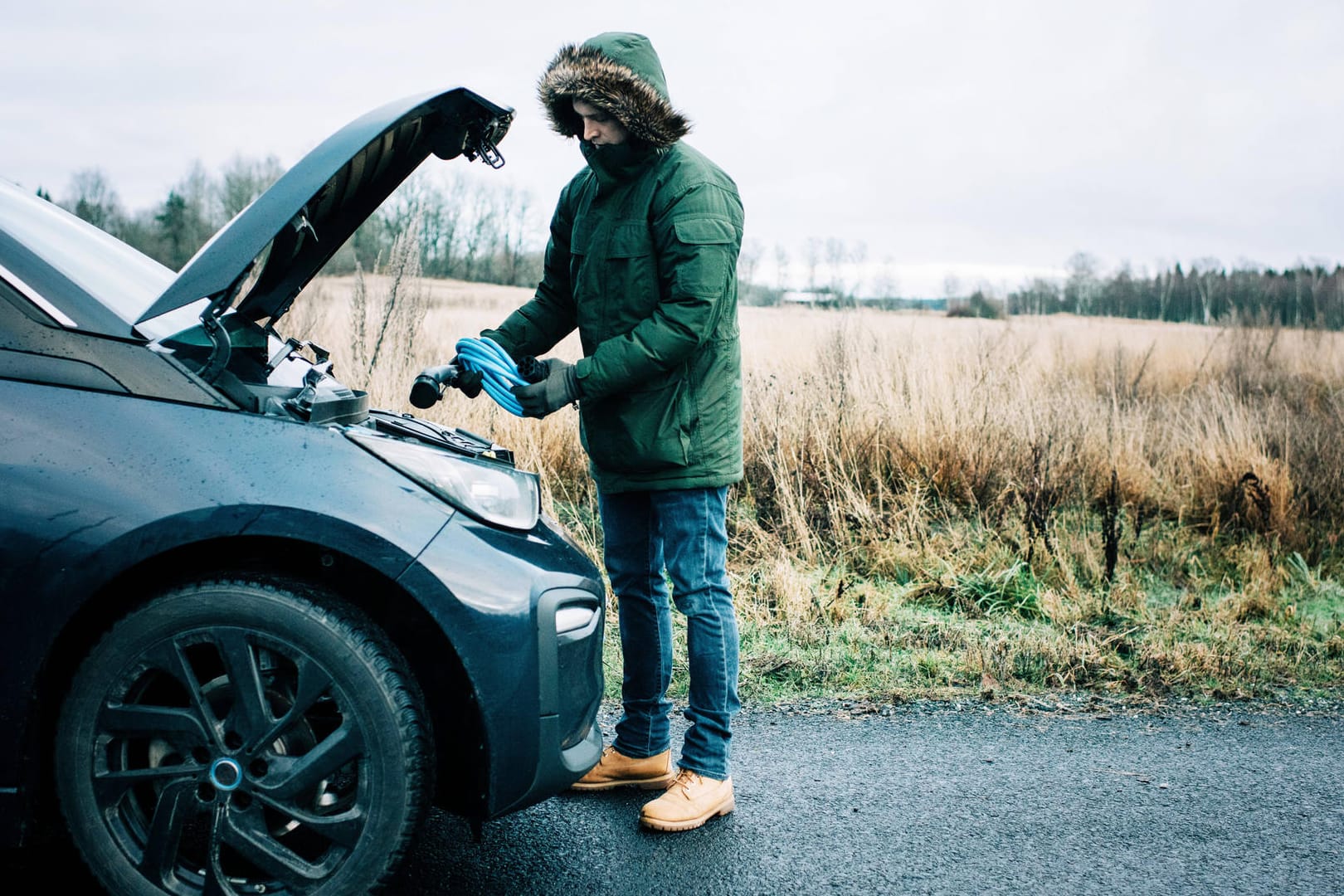 Endstation: Dem E-Auto könne mitten im Nirgendwo der Saft ausgehen, fürchten Skeptiker. Diese Sorge ist allerdings meist unbegründet.