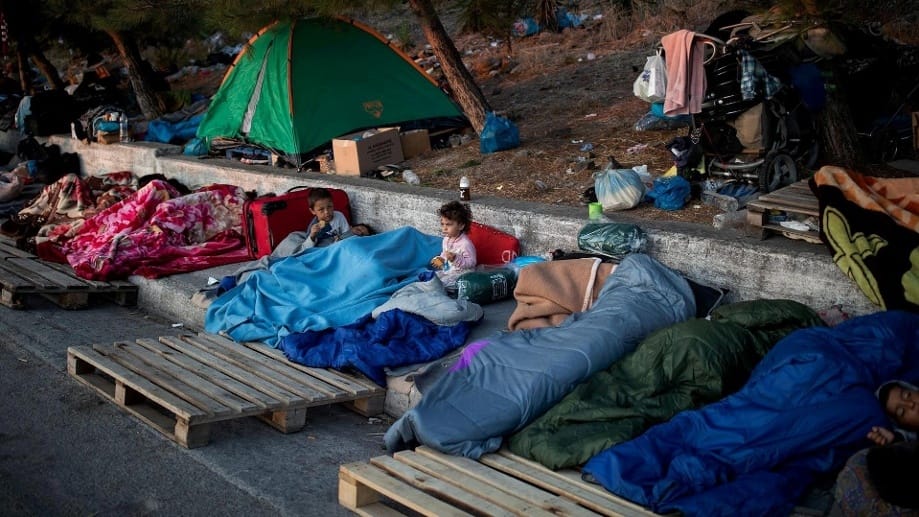 Nach dem Brand im Lager Moria sind viele Familien obdachlos.