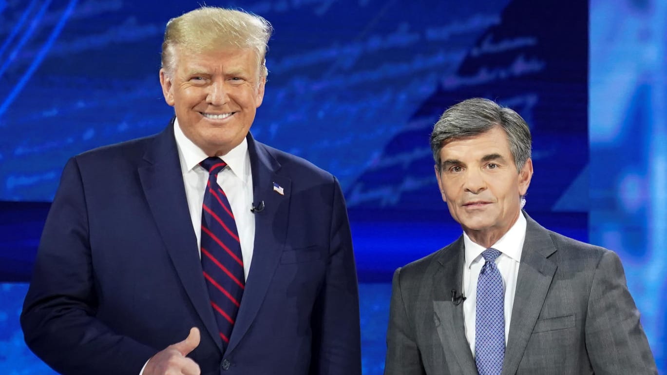 Donald Trump und Moderator George Stephanopoulos: Der Präsident hörte nicht richtig zu.