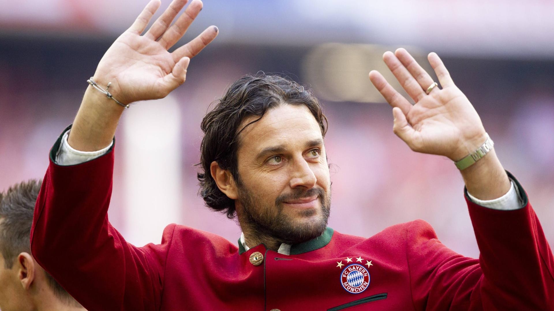 Bayern-Legende: Luca Toni bei einer Präsentation des deutschen Rekordmeisters im Jahr 2018.