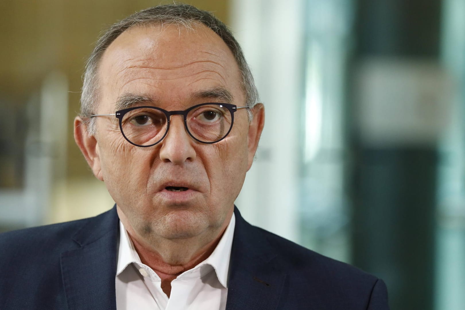 Berlin: Norbert Walter-Borjans , Bundesvorsitzender der SPD bei einer Pressekonferenz.