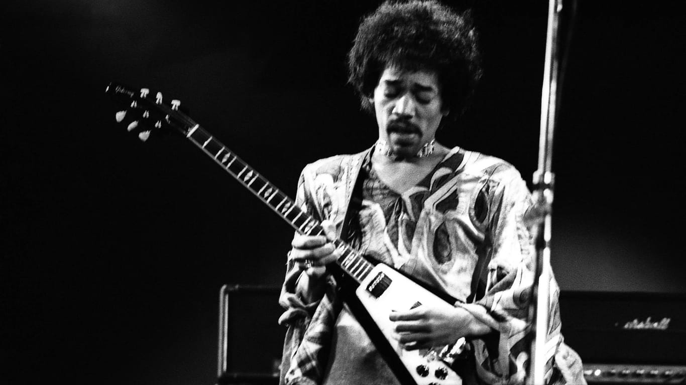 August 1970: Jimi Hendrix bei einem Auftritt wenige Wochen vor seinem Tod.