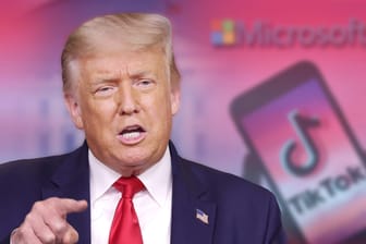 Donald Trump: Die Regierung des US-Präsidenten plant, TikTok in den USA zu verbieten.