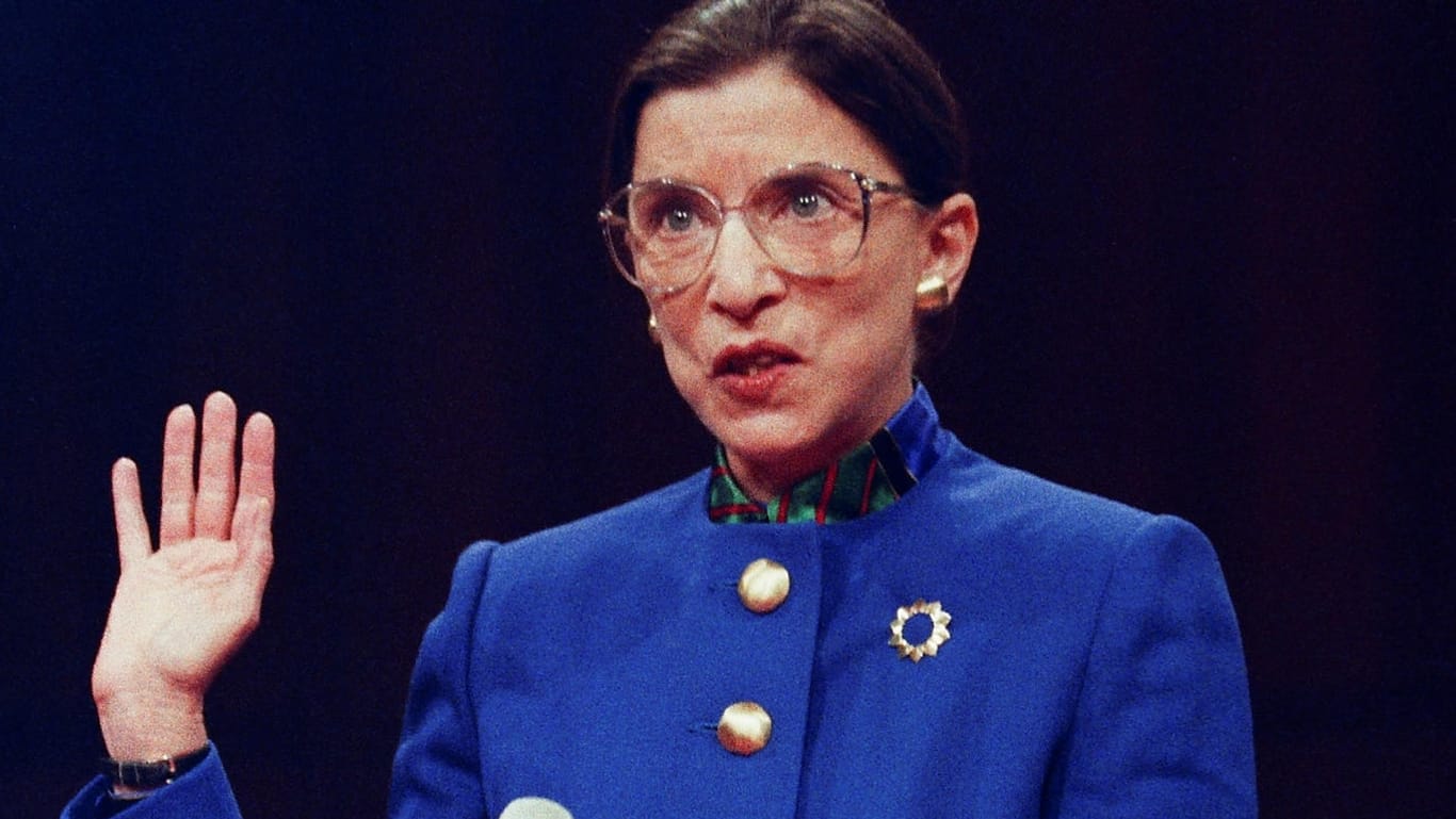 Ruth Bader Ginsburg im Jahr 1993 bei ihrer Amtseinführung.